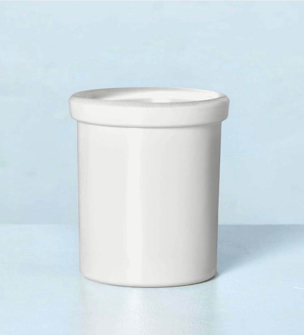 DISCONTINUED!! Colored Glass Salt Jar Candle Gray 6oz - Hearth & Hand™ with Magnolia: Soy Blend, 30hr Burn Time