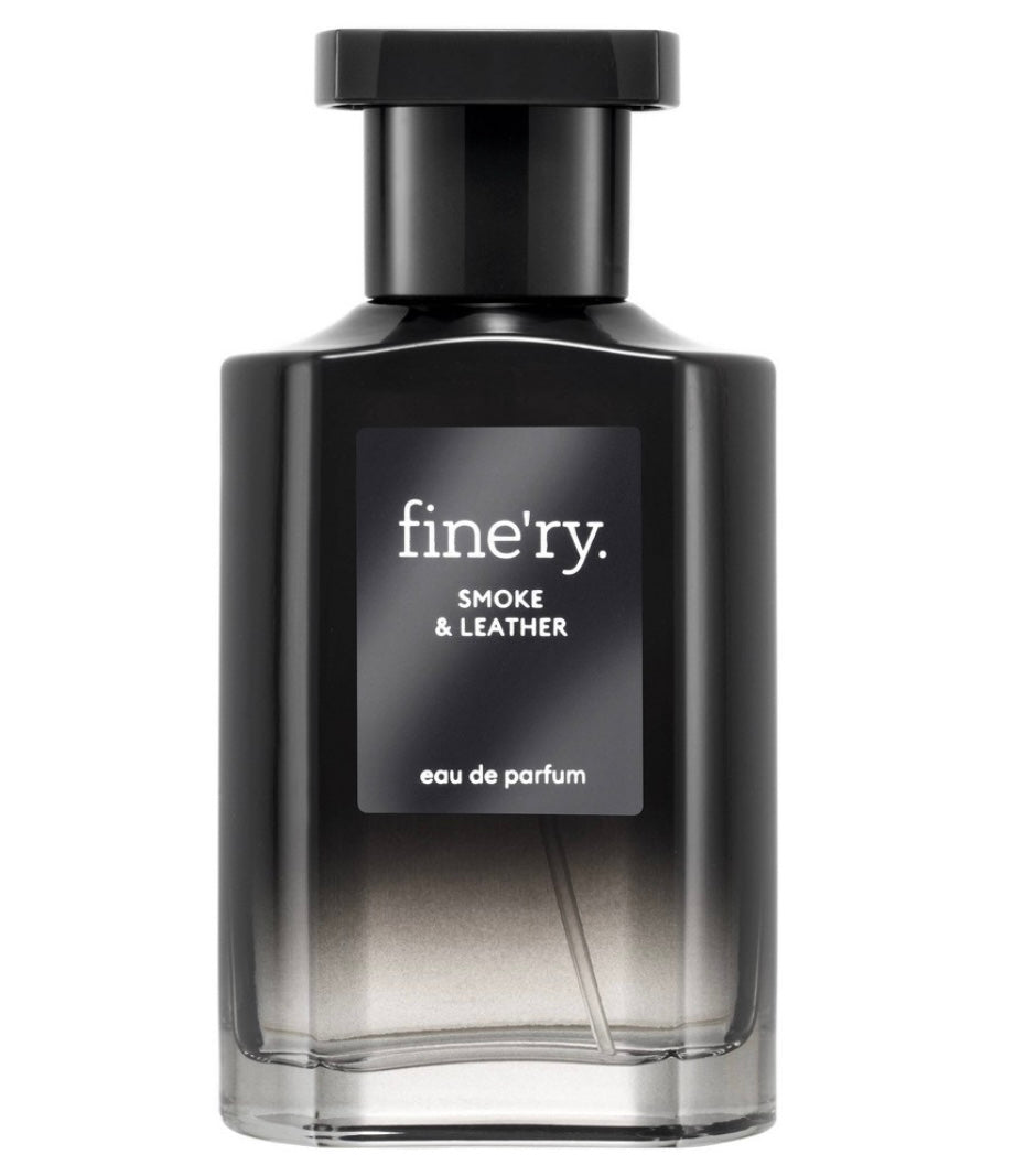 Fine'ry. Men's Eau De Cologne - Smoke & Leather - 2 Fl Oz