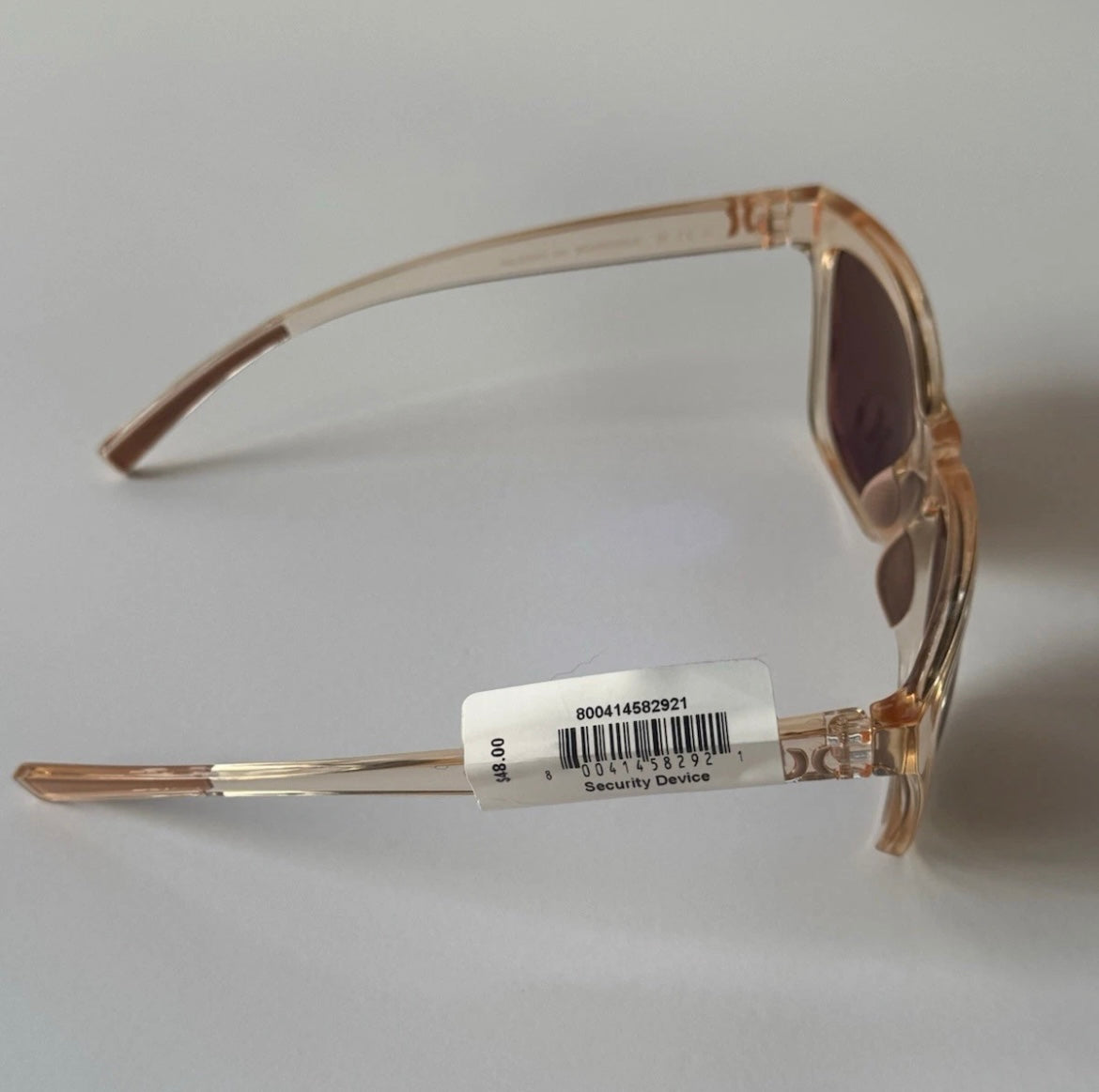 HURLEY Boardwalk Square Sunglasses Crystal & Sand Frame
