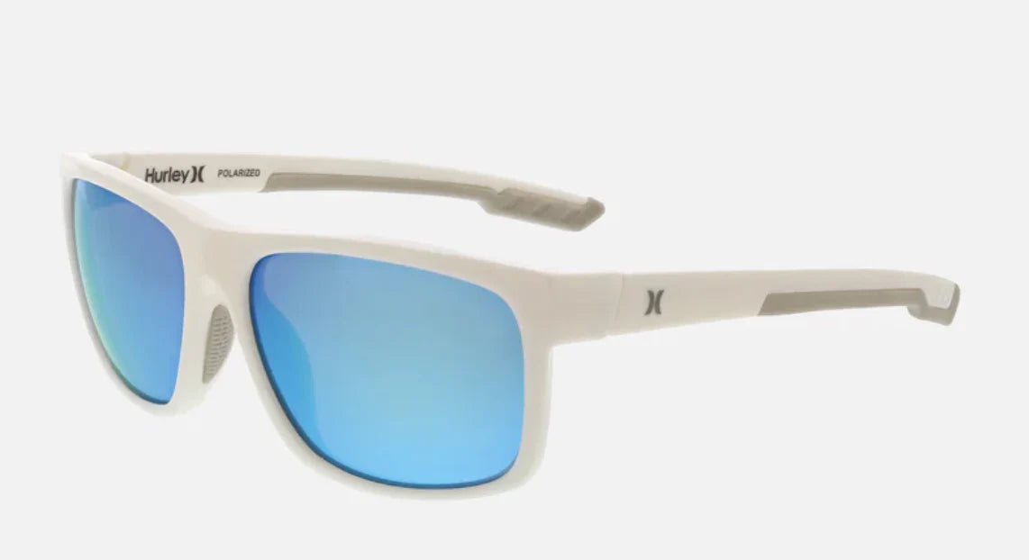 Hurley Ventura Floating Frame White Frame, Blue Lenses Polarized