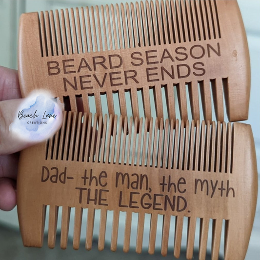 Laser Engraved Beard Comb