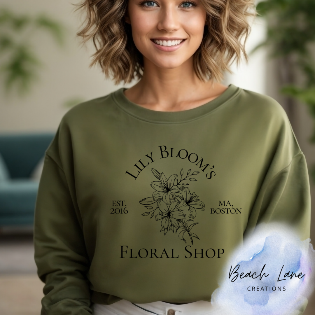 Lily Blooms Simple Crew Neck Sweatshirt