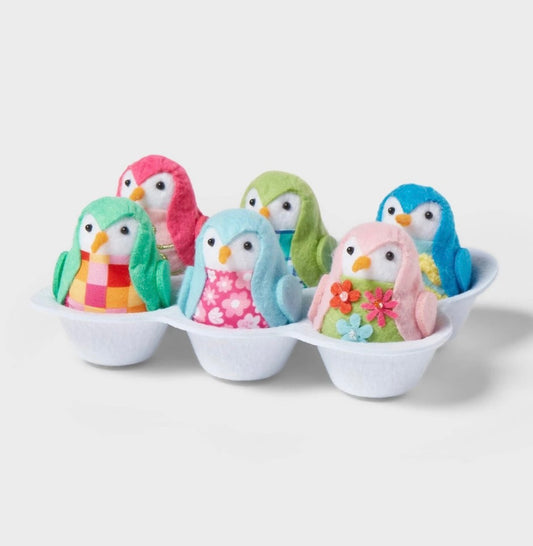 Featherly Friends 7pc Fabric Easter Egg Carton - Spritz