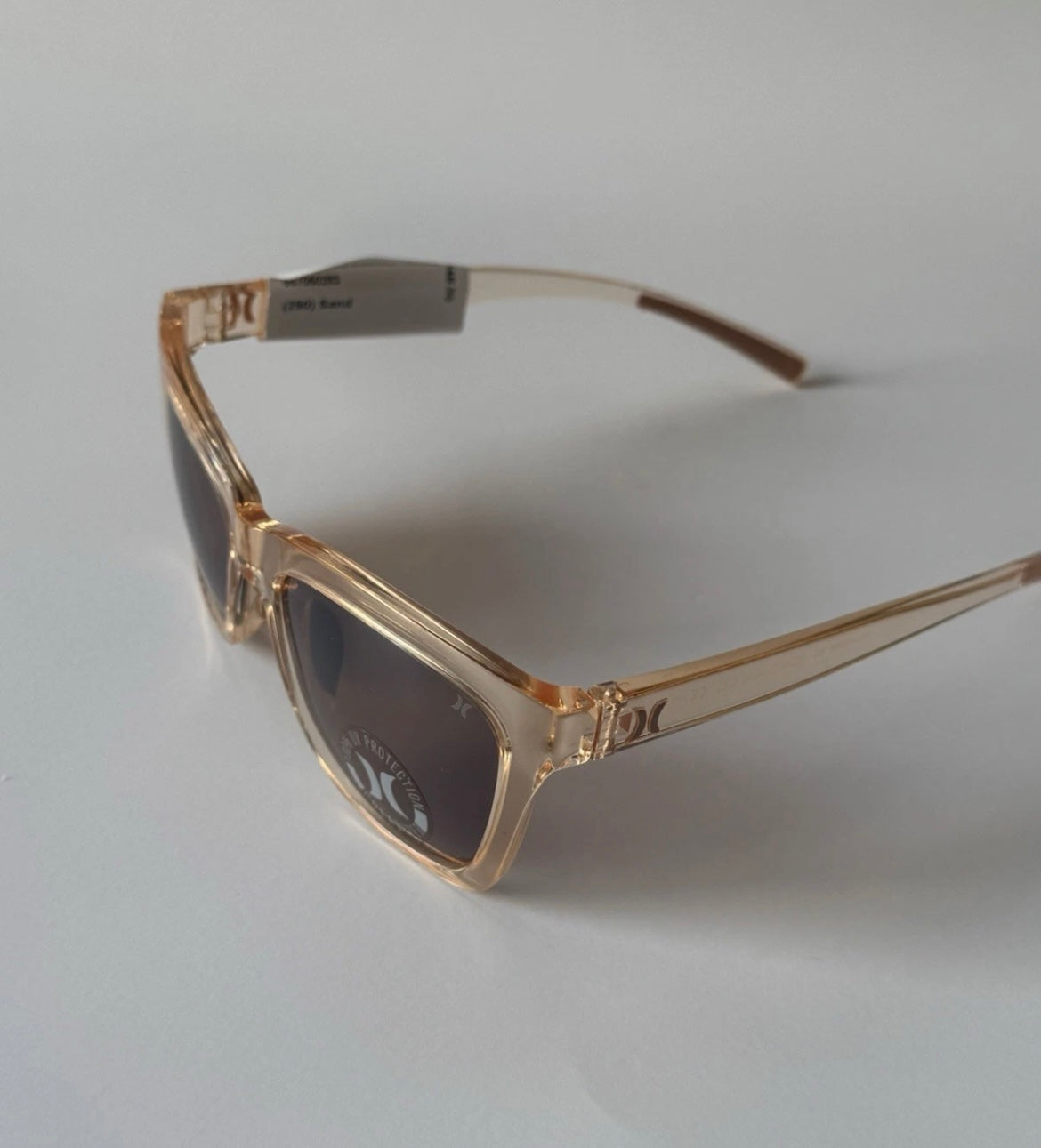 HURLEY Boardwalk Square Sunglasses Crystal & Sand Frame