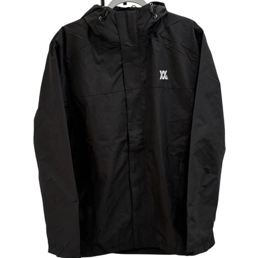 Dixxon Flannel Co Tech Jacket Hooded Windbreaker Large Black
