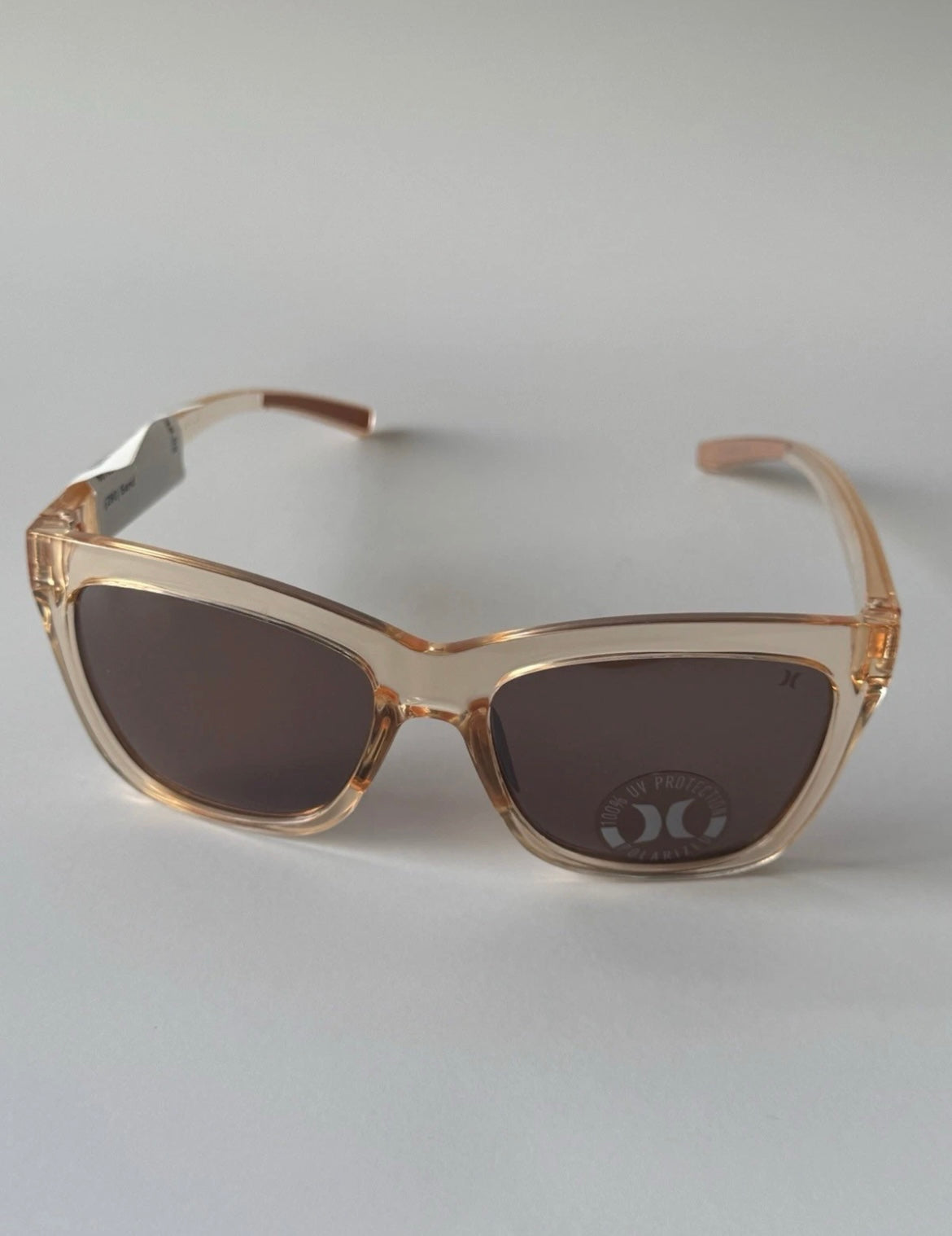 HURLEY Boardwalk Square Sunglasses Crystal & Sand Frame