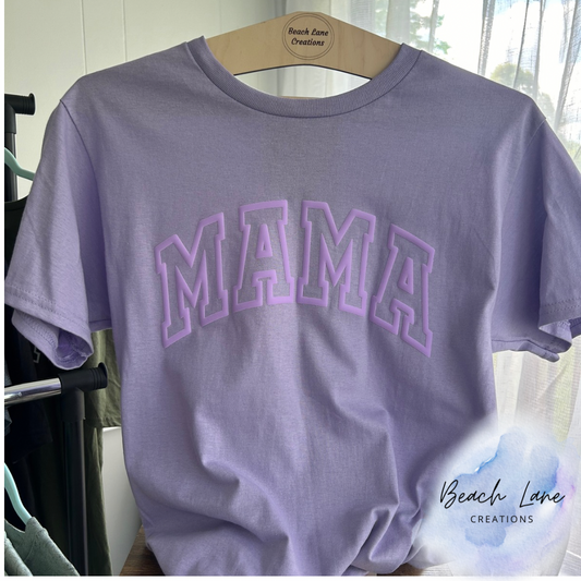 Lavender Puff Print on Lavender Tee