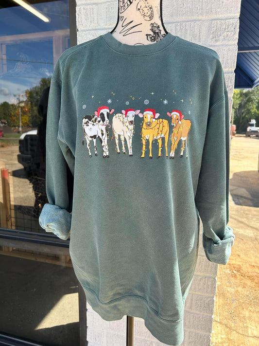 Christmas Cows Crew Neck