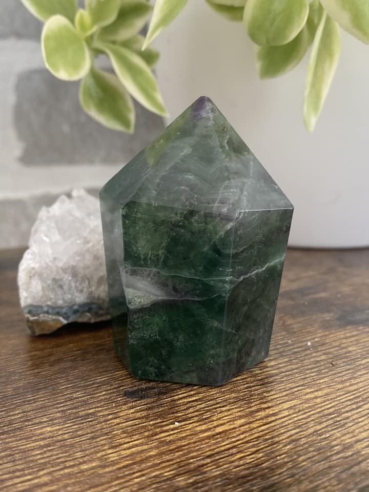 Deep Green Fluorite Cupcake